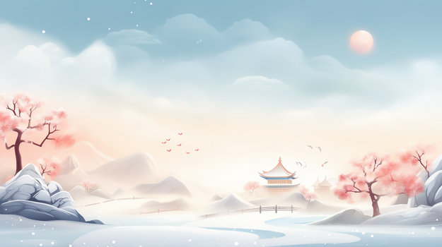 3d立体险峻高山上长满树木建筑风景插画图片素材下载_jpg格式_熊猫