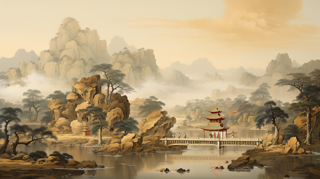 古代山水背景图片大全_古代山水背景素材下载_熊猫办公