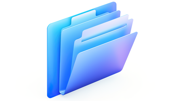 蓝色3d立体文件夹简约商务插画图片素材下载_jpg格式_熊猫办公