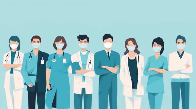 手术台前的医护人员图片