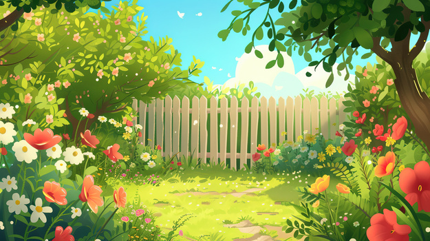 梅花园中一只红头山雀在枝头上插画图片素材