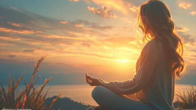 唯美星空人物背影夜晚风景插画图片素材下载_jpg格式_熊猫办公