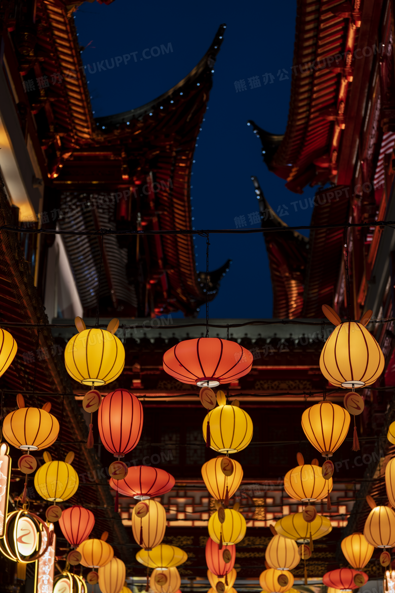 中式建筑灯笼图片