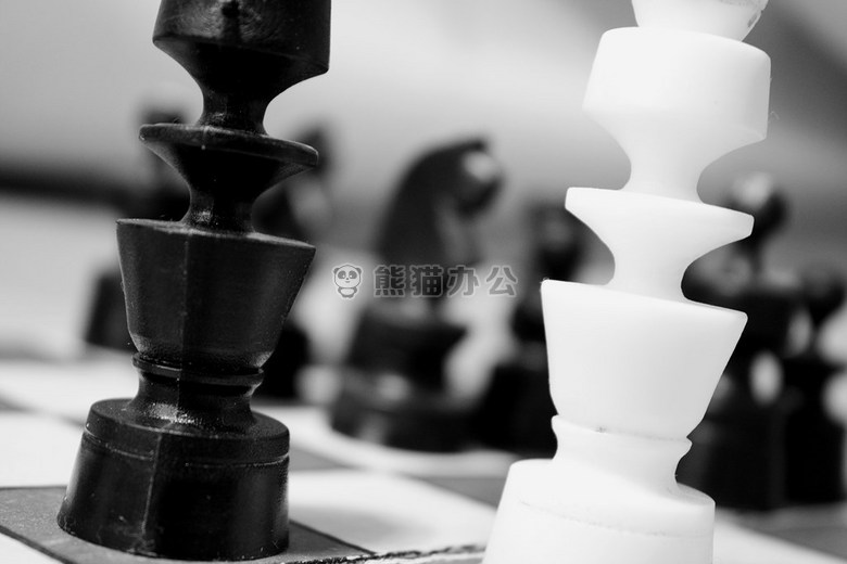 黑白 国际象棋 棋子