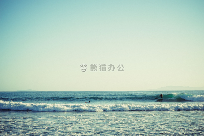 海滩 海 冲浪者