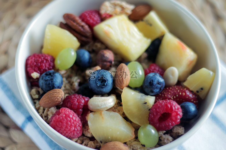 蓝莓 早餐 水果