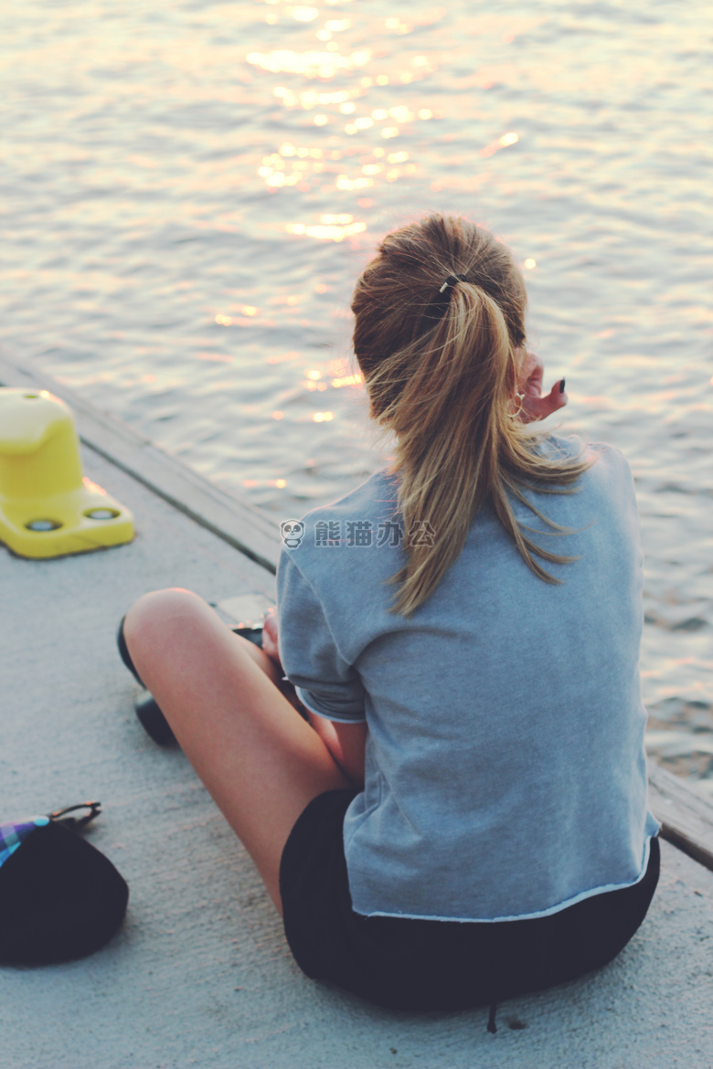 成人 海滩 蓝色