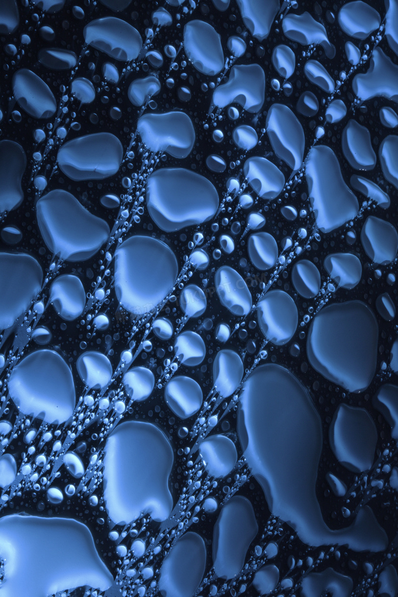 蓝色水滴抽象背景图片