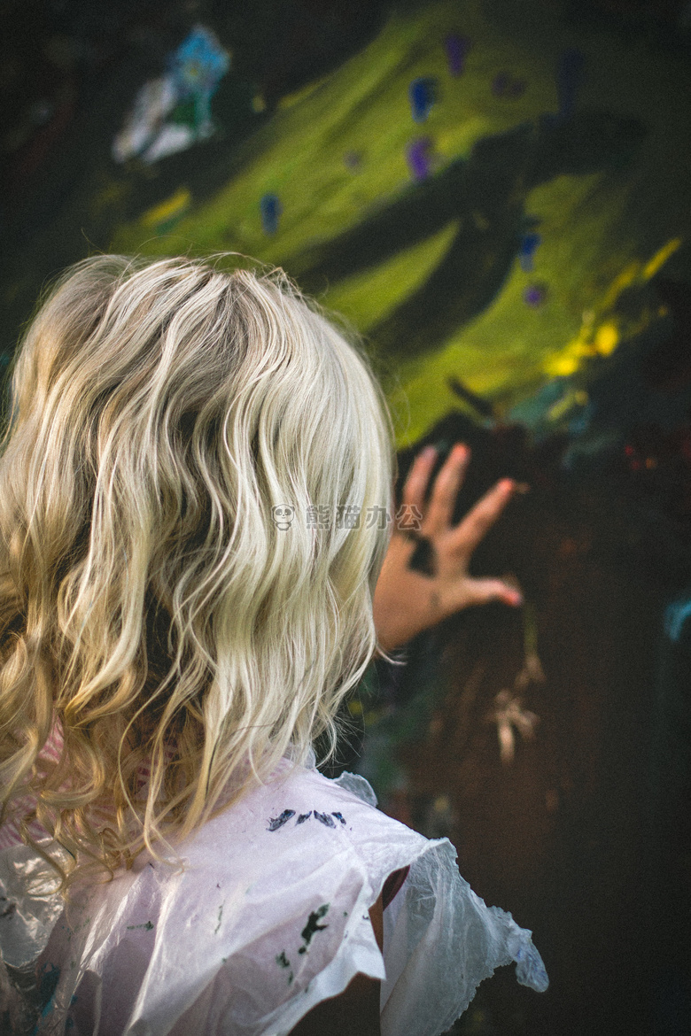 艺术 金发女郎 小孩