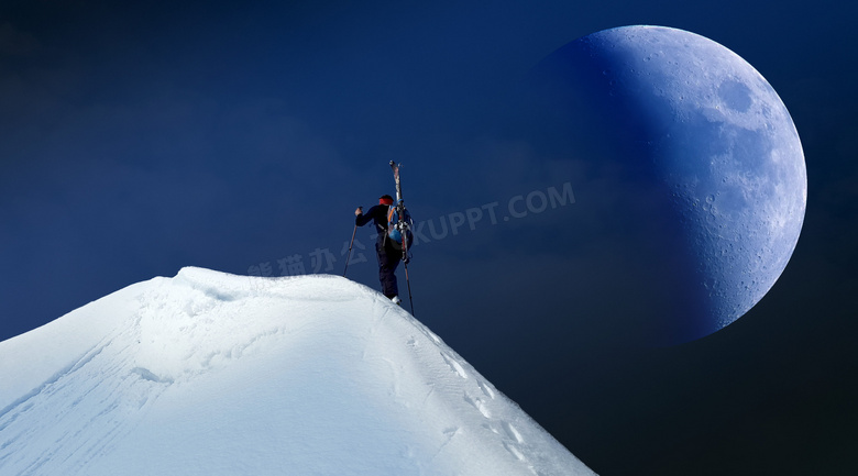 雪山攀登者图片