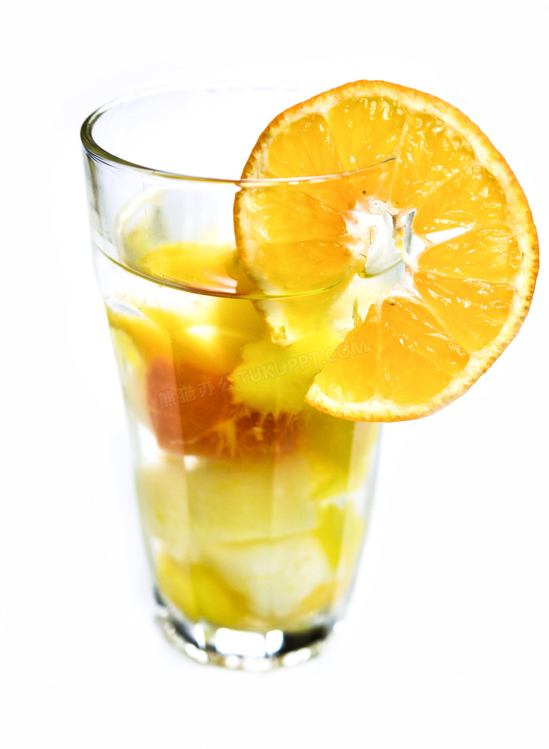 黄色柠檬冰茶图片