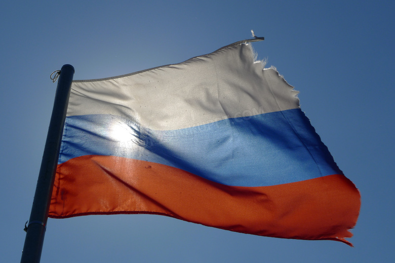 俄罗斯国旗飘扬图片