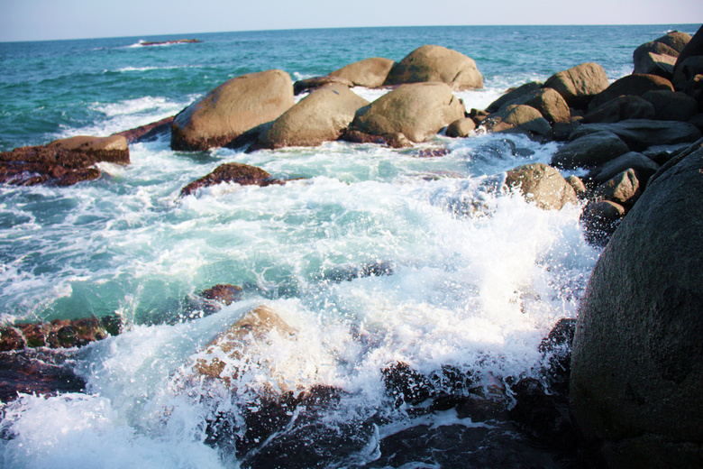 澎湃大海海水风景图片