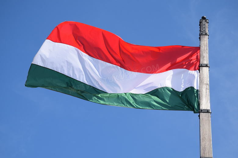 匈牙利国旗飘扬图片