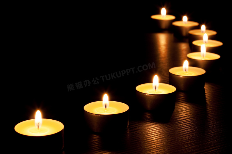浪漫蜡烛火焰光图片