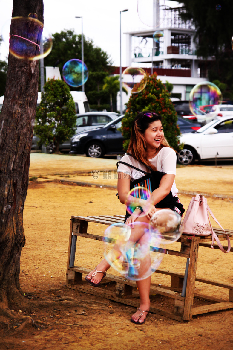 气泡 泡沫 自由的