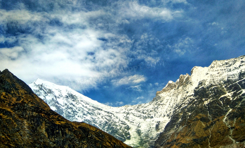 喜马拉雅山雪山景观图片