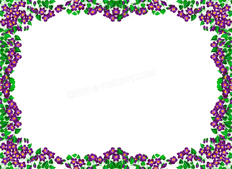 紫罗兰边框背景图片