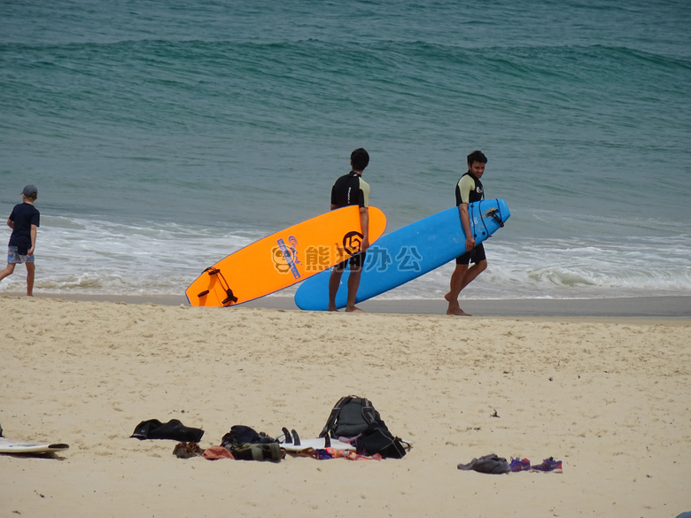 澳大利亚 海滩 冲浪者