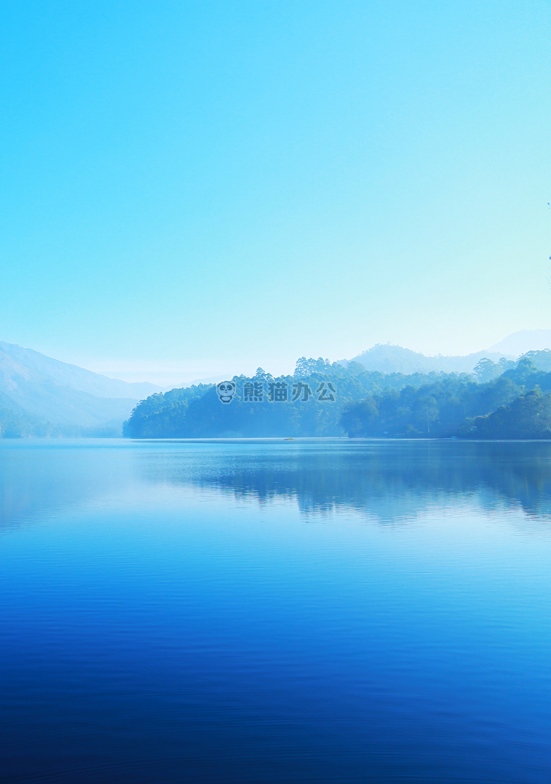 蓝色 湖 自然