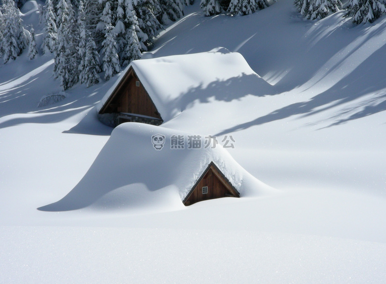 寒冷的 雪 封顶