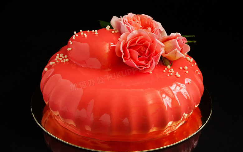 玫瑰创意翻糖蛋糕图片