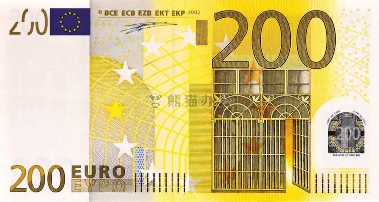二百 欧元 钞票