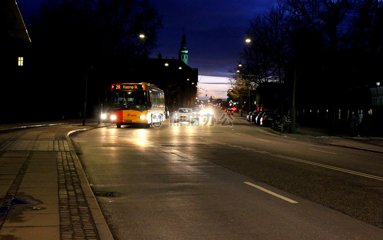 城市 哥本哈根 夜