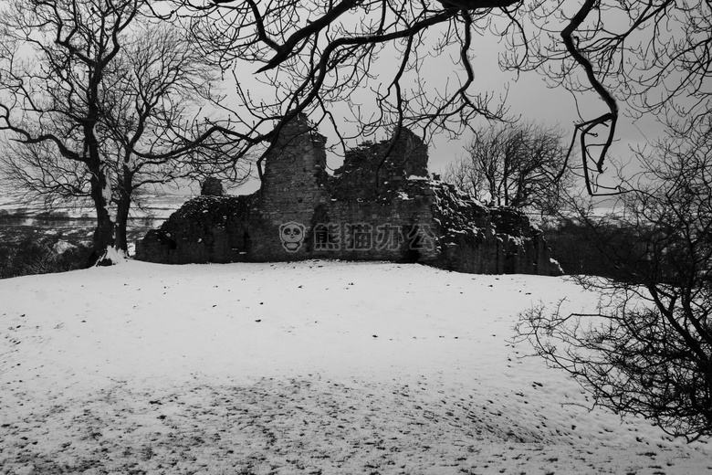 黑白 城堡 英格兰