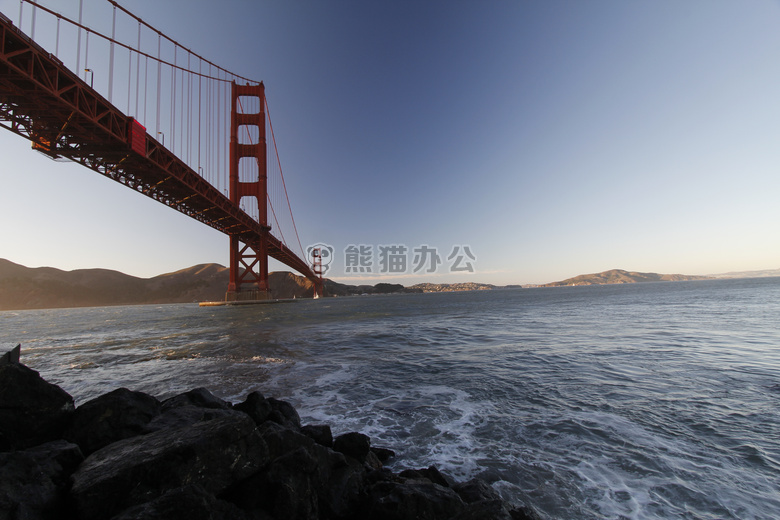 桥 加利福尼亚 金色的
