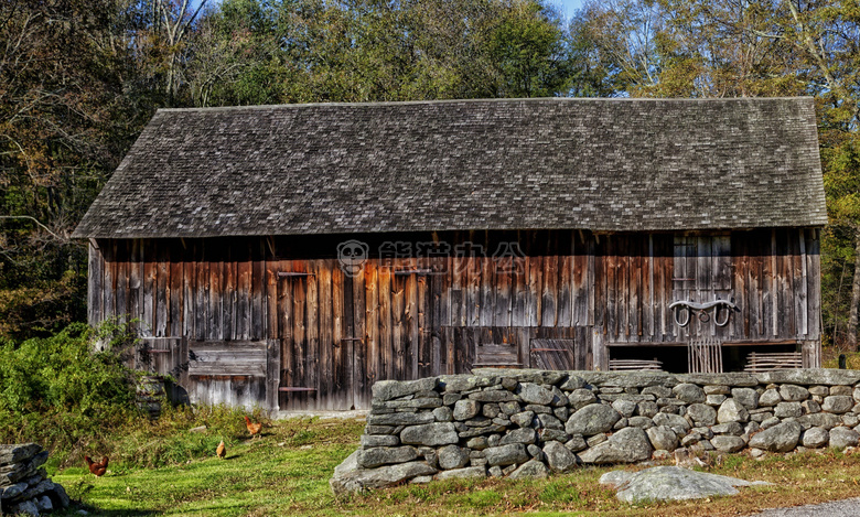 谷仓 康涅狄格 乡村