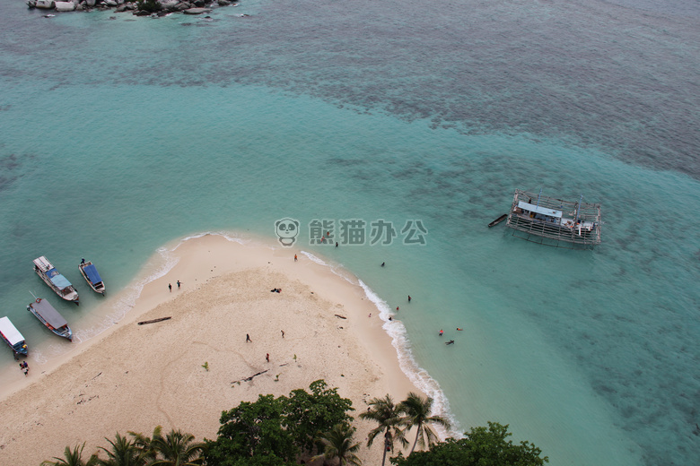 海滩 勿里洞岛 悬崖