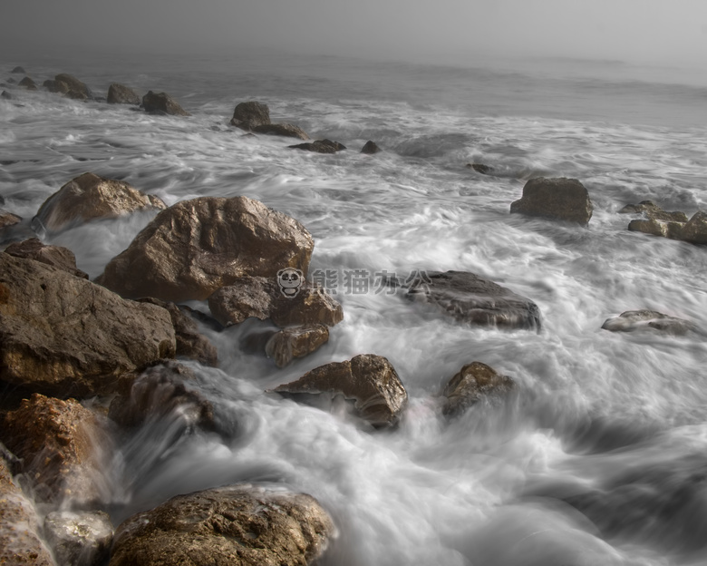 海滩 海洋 岩石