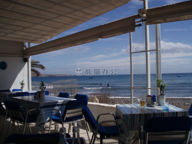 餐厅 海景 西班牙