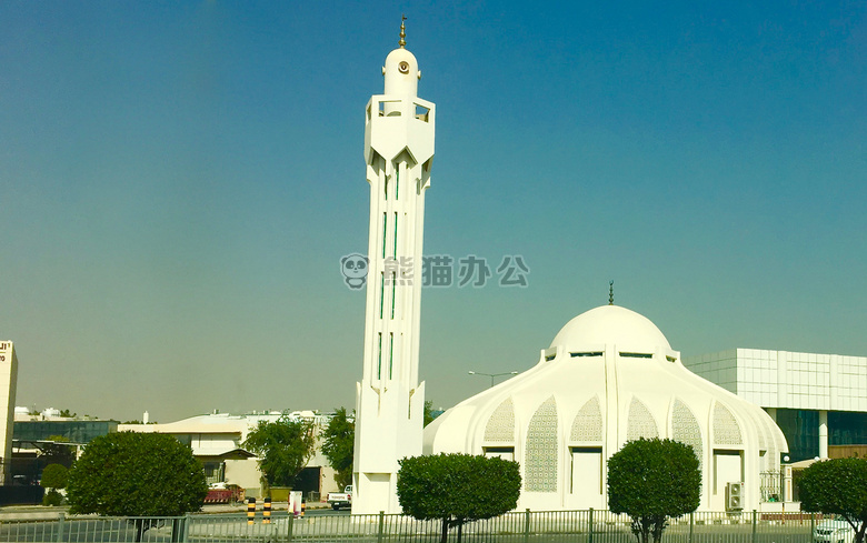 伊斯兰教 清真寺 白色