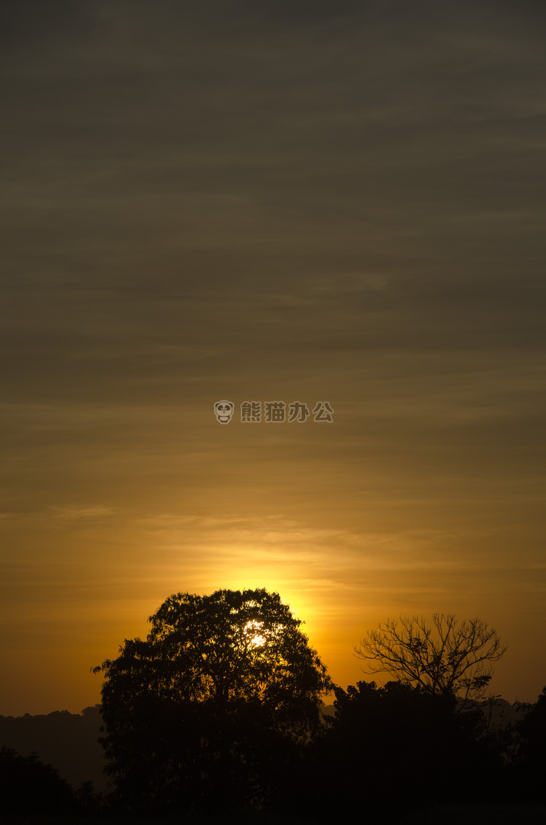 轮廓 天空 日出