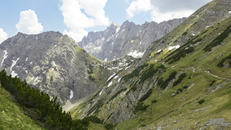 阿尔卑斯山脉 山 景观