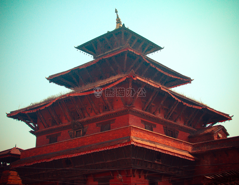日光 尼泊尔 寺庙