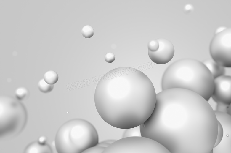 灰白色的球体立体创意设计高清图片