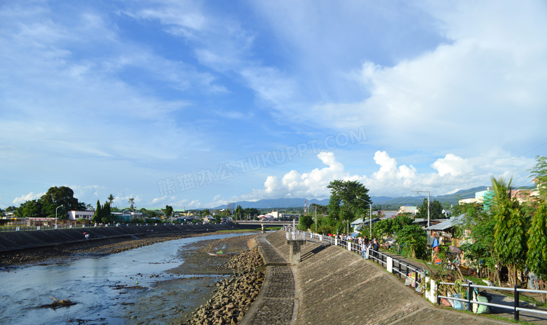 菲律宾海边建筑景观摄影图片