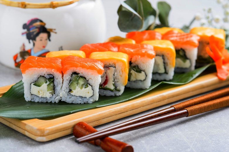精致日式美食寿司特写摄影高清图片