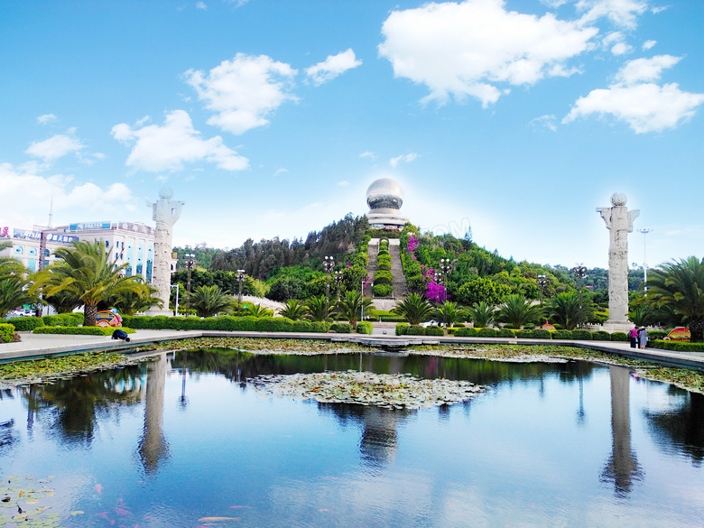 大理明珠广场美丽景观摄影图片