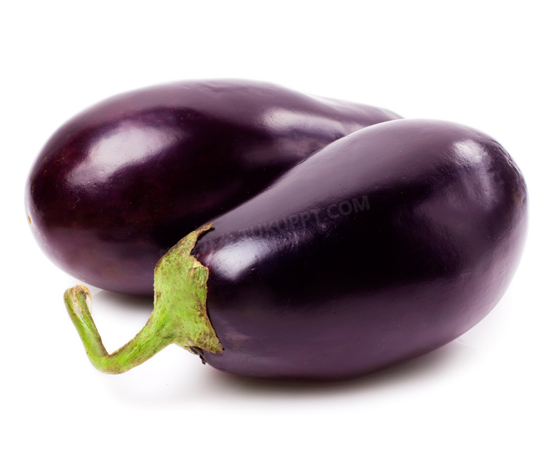 圆润有光泽的紫色茄子摄影高清图片