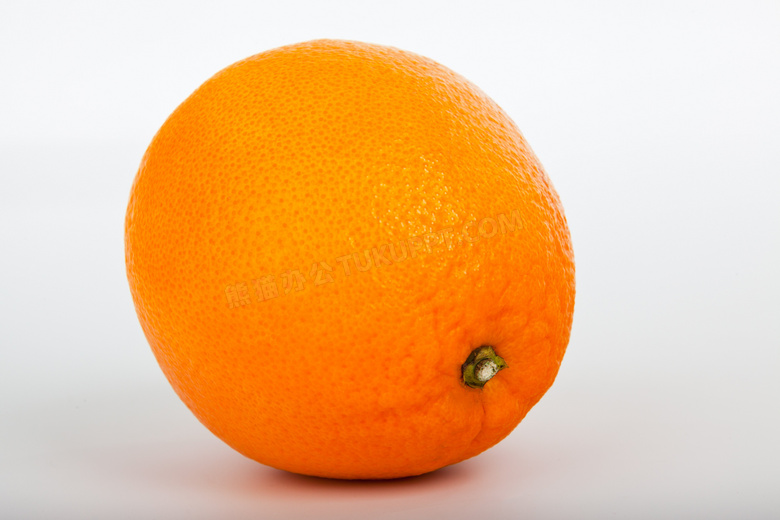 一颗个头饱满的大橙子摄影高清图片