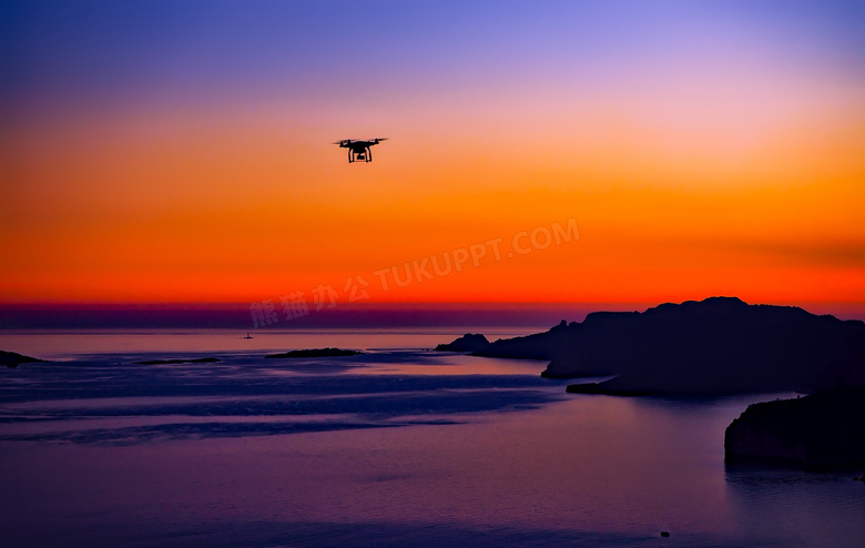 空中航拍海景的无人机摄影高清图片