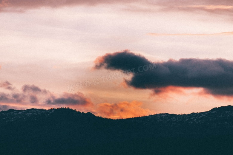 黄昏天空乌云自然风景摄影高清图片