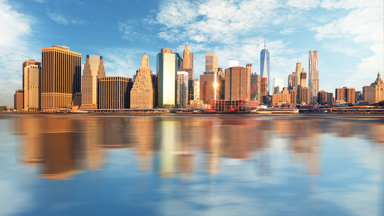 美国纽约的建筑群风光摄影高清图片