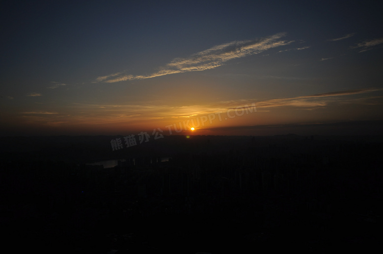 美丽的夕阳景色摄影图片