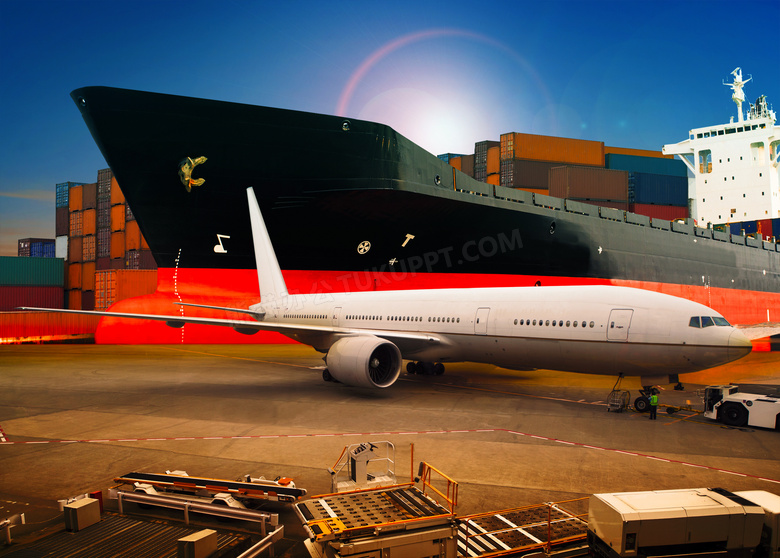 飞机与船舶等货物运输工具高清图片