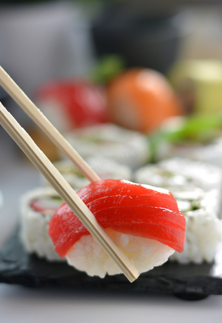 美味寿司食物特写微距摄影高清图片